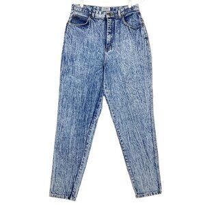 Stefano World Wide Women's Denim Jeans Size 12 Acid Wash Skinny Cotton Blue